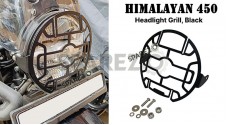 Fit For Royal Enfield New Himalayan 450 Headlight Protection Grill Black - SPAREZO